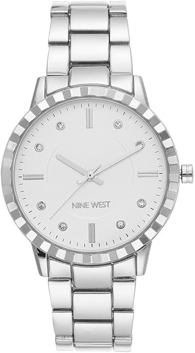 Nine West Women's Crystal Accented Bracelet Watch