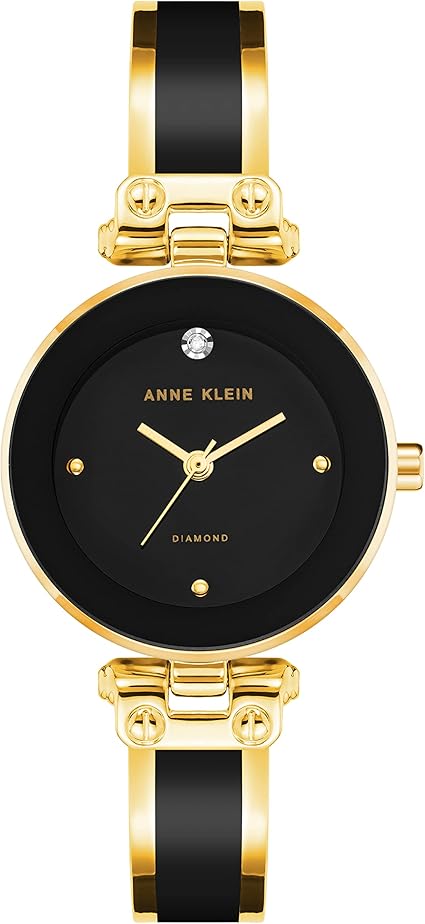 71QDsaFZF9L._AC_SX425_.jpg Anne Klein Women's Genuine Diamond Dial Bangle Watch